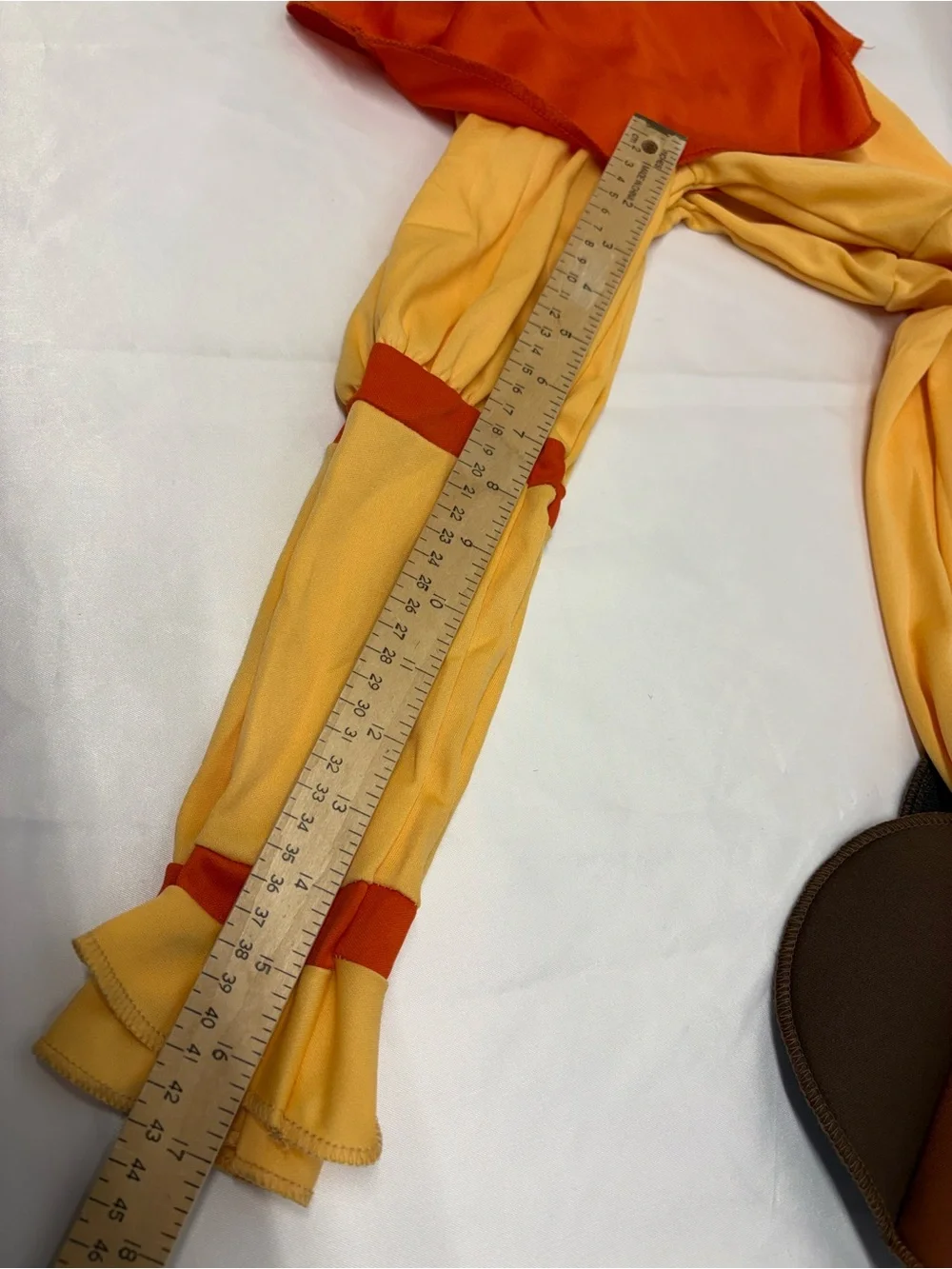 Kids Halloween costumeAvatar aang Yellow&Orange Jumpsuit Sz 4-5 Brown Boot Cov